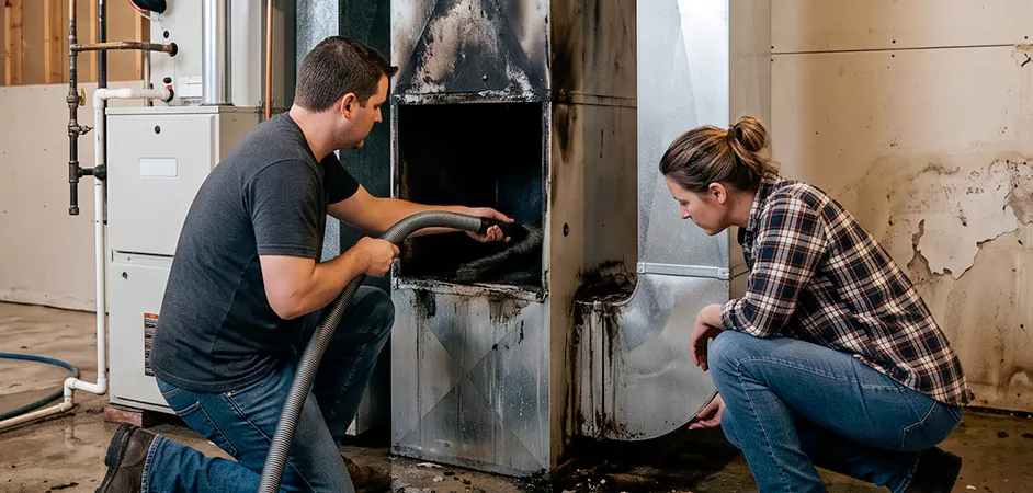 Fire and Flood Duct Restoration in Takoma Park, MD