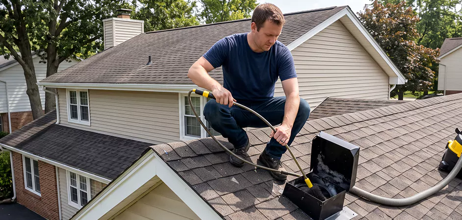 Multi-Story Roof Dryer Vent Cleaning in Takoma Park